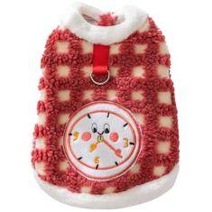 Imagem de Casaco de inverno para cães pequenos e médios com anel D de lã vestido de inverno para meninas chihuahua yorkie xícara de chá para animais de estimação roupa de Natal para cães