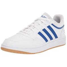 Imagem de adidas Tênis de basquete feminino Hoops 3.0 Low, Branco/Team Royal Blue/Gum, 39