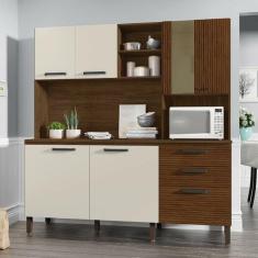 Imagem de Cozinha Compacta Com Tampo 7 Portas 2 Gavetas Mega Kits Paran