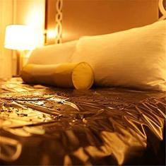 Imagem de Lençóis para incontinência, lençóis impermeáveis ​​para casais adultos, produtos de paixão, ferramentas para lençóis de borracha SM Flertando Lençóis de casal impermeáveis ​​dourados, 210 ×