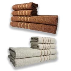 Imagem de 2 Jogos De 4 Toalhas 4 Banho 4 Rosto Dubai 100% Algodão Mr+bg