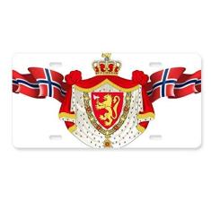 Imagem de DIYthinker Emblema nacional da Noruega, símbolo do país, placa de licença decoração de aço inoxidável para automóveis