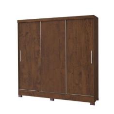 Imagem de Guarda Roupa Casal 3 Portas Correr 4 Gavetas Naturale Mdp - San Marino