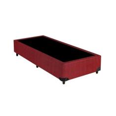 Imagem de Base Box Solteiro Suede Vinho - 30x88x188