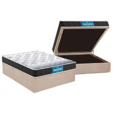 Imagem de Cama Box Baú Casal: Colchão Anatômico Probel D28 / Ep Double Face + Base Clean(138X188)