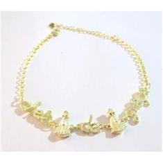 Imagem de Pulseira Ave Maria Mãezinha do Céu Folheado Ouro 18k