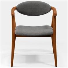 Imagem de Kit 02 Poltronas Decorativas Para Sala de Estar Cecília B04 Linho  Escuro - Lyam Decor