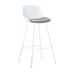 Imagem de Banqueta Medelín Branca e Cinza Mescla