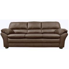 Imagem de Sofá 3 Lugares Laura 212cm Couro Caramelo