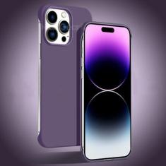 Imagem de Capa de telefone rígida ultrafina sem moldura para PC à prova de choque para iPhone 14 13 12 Mini 11 Pro Max X XR XS SE 2022 7 8 Plus capa traseira fina, Drak Pruple, para iPhone 14