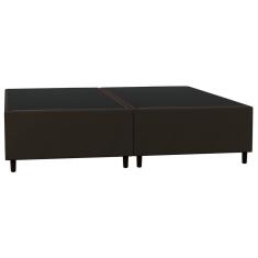 Imagem de Base Cama Box Casal Queen 158cm Bipartido Hit I02 Suede Marrom - Mpozenato