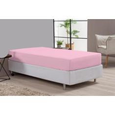 Imagem de Lençol De Cama Solteiro Rosa Percal 180 Fios Algodão - Beatriz Enxovai