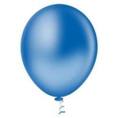 Imagem de Bexiga Balões Liso Redondo Nº 5 Azul Royal - 50 Unid