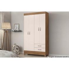 Imagem de Guarda Roupa Solteiro 4 Portas E 2 Gavetas Astro Amêndola Touch - Demóbile