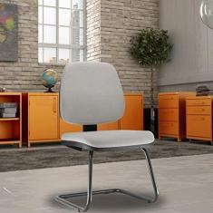 Imagem de Kit 02 Cadeiras Para Escritório Job L02 Fixa Linho  - Lyam Decor