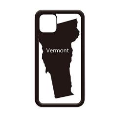 Imagem de Vermont America Contorno do mapa dos EUA para iPhone 12 Pro Max capa para Apple Mini Mobile Case
