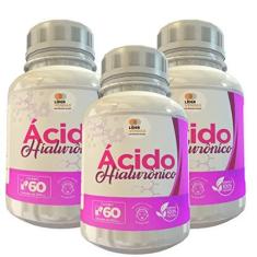 Imagem de Ácido hialurônico 500mg 60 cápsulas kit com 3 potes