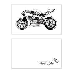 Imagem de Estampa de ilustração de motocicleta  cartão de agradecimento aniversário saudação casamento agradecimento