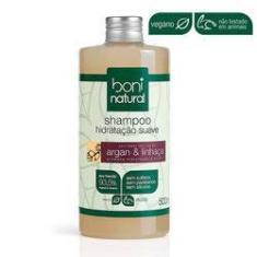 Imagem de Shampoo Boni Natural Argan e Linhaça Hidratação Suave Vegano 500ml
