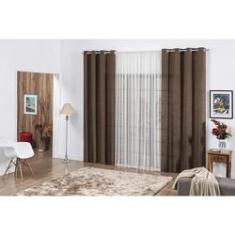 Imagem de Cortina Betina Rosdry M412-1 170x200cm Tabaco