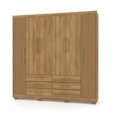 Imagem de Guarda Roupa Casal 6 Portas 6 Gavetas 223cm Quebec V02 Nature/Brisa -