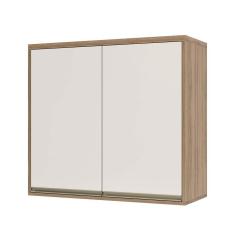 Imagem de Armário Aéreo 80 cm 2 Portas de abrir 1 Prateleira Mel Luciane Móveis