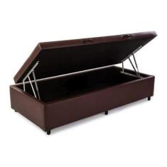 Imagem de Cama Box Báu Solteiro 088X188 Em Material Sintético Blindada Reforçada