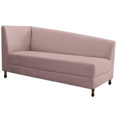 Imagem de Diva Recamier Heitor 160Cm Lado Direito Linho - Doce Sonho Móveis Rosê