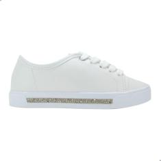 Imagem de Tênis Molekinha Napa Sardenha Neo Branco Strass