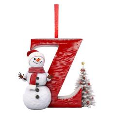 Imagem de Ornamentos de letra, Ornamento de letra de árvore de Natal - Enfeite criativo para árvore de Natal - Decoração acrílica de A a Z, suprimentos para festas, peças centrais de Natal para guirlanda de por