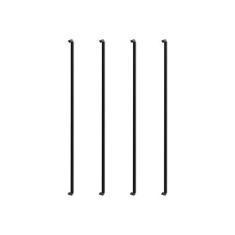 Imagem de 4 Peças Puxadores Para Porta Guarda Roupa Grande Trip 608mm (Preto Fosco)