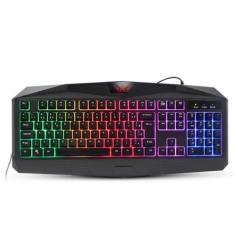 Imagem de Teclado Gamer Multimidia Led Rgb Semi Mecânico Pc Notebook