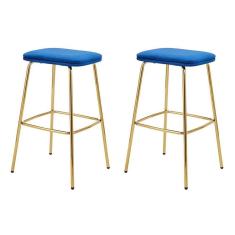 Imagem de conjunto com 2 banquetas connie azul escuro