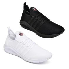 Imagem de Kit 2 Pares Tênis Esportivo Para Academia Corrida Caminhada Treino Confortável Leve Macio-Unissex