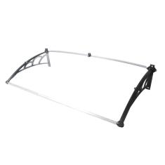 Imagem de Toldo Versátil 120x60cm Braço Preto com Chapa Cristal Branca