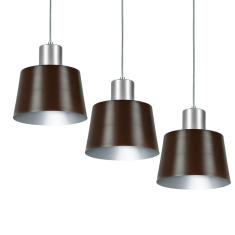 Imagem de Kit 3 Lustres Pendentes Florença De Alumínio Tabaco
