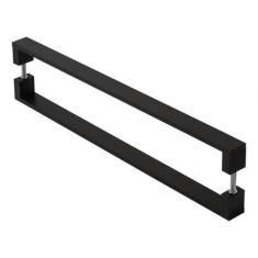 Imagem de Puxador De Porta Pivotante Alumínio Inoxidável Preto 80cm - Metalcromo