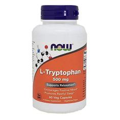 Imagem de L-Tryptophan Triptofano 500mg Now Foods (60 Cápsulas Vegetarianas)