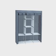 Imagem de Guarda Roupas Desmontável Armário Organizador Dobrável Cinza