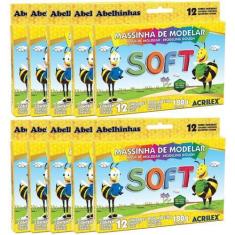 Imagem de Massinha Masa De Modelar Soft - 10 Caixas Com 12 Und Em Cada - Acrilex