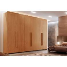 Imagem de Guarda Roupa Casal 6 Portas e 6 Gavetas c/ Pés Creta Naturale - Rufato