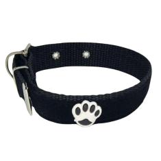 Imagem de Coleira Camurça Aplique 25Mm Pra Cachorro Nicapet Preta Nº 3