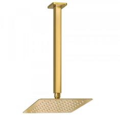 Imagem de Chuveiro Ducha Slim Quadrado De Teto 20x20cm Dourado Belcca - Cdt01-dr