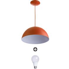 Imagem de Pendente Meia Lua 40 Alumínio Cobre Com Lampada