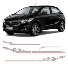 Imagem de Kit Completo Faixa Onix Effect 2018/2019 Adesivo Prata/