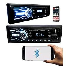 Imagem de Som Automotivo Com Bluetooth Pen Drive 2x Usb Sd Card 7 Cores Auto Rádio Mp3 Carro