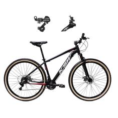 Imagem de Bicicleta Aro 29 Ksw Xlt Alumínio 21V Câmbios Shimano Tz Freios a Disco Suspensão Pneus Faixa Bege-Unissex