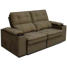 Imagem de Sof  2,54 Metros Reclin vel Gralha Azul Ferrara, Veludo - 3016