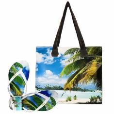 Imagem de Bolsa Com Chinelo Feminino Coqueiro Magicc Bolsa