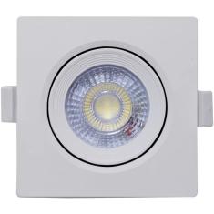 Imagem de Spot Embutir Led 7W Direcionavel Quadrado Luz Quente 3000K